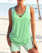 Women's Tummy Control Tankini Set – Two-Piece Swim Set – Blanche