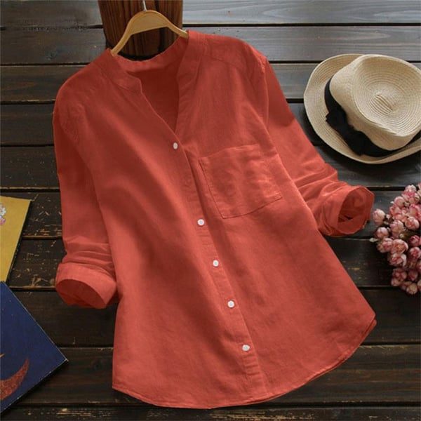 Women's Casual Button-Up Shirt – Relaxed Summer Shirt