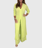 Women's Elegant Wide Leg Set – Matching Two-Piece Set – Naomi