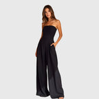 Women's Strapless Wide Leg Jumpsuit – Summer Casual Jumpsuit – Arden