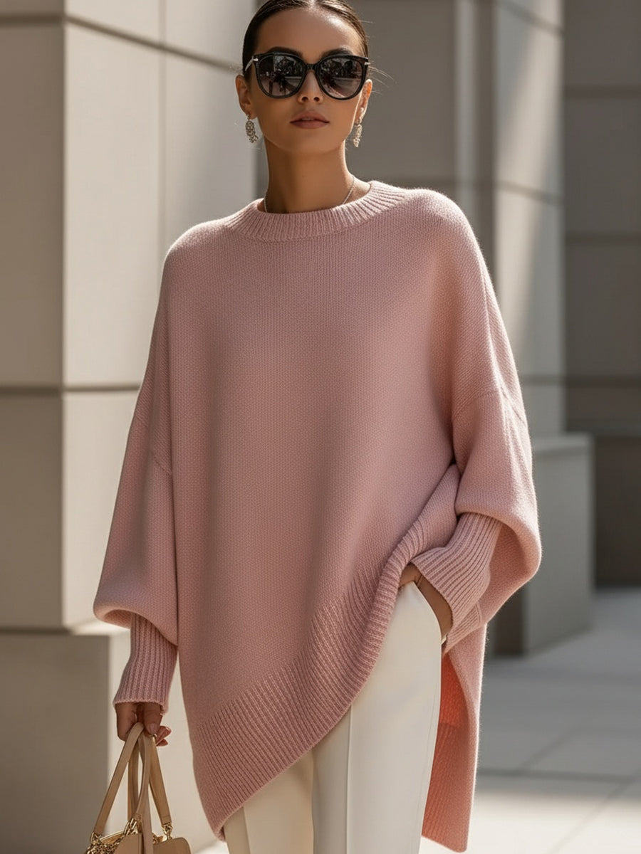 Women's Oversized Sweater – Relaxed Long Sleeve Knit Sweater