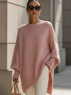 Women's Oversized Sweater – Relaxed Long Sleeve Knit Sweater