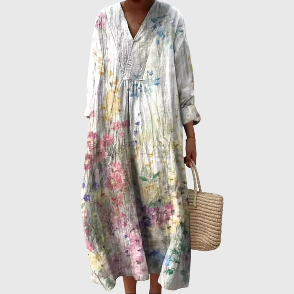 Women's Geometric Dress – Printed Midi Dress – Stephanie