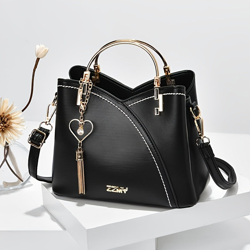 Women's Luxury Faux Leather Bag – Elegant Shoulder Bag – Lillian
