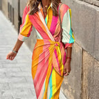 Women's Summer Midi Dress – Lightweight Casual Dress – Doris