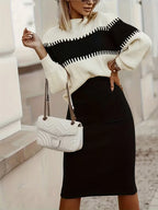 Women's Knit Skirt Set – Ribbed Sweater Co-Ord