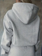 Women's Printed Hoodie Set – Wide Leg Tracksuit