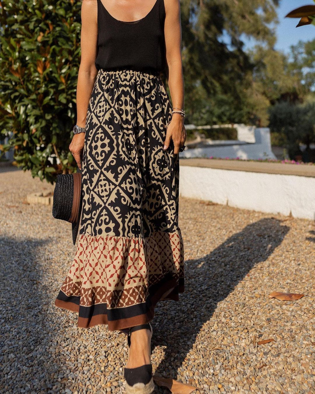 Elara | High Waist Maxi Skirt