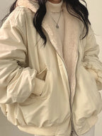 Women's Reversible Hooded Jacket – Oversized Winter Coat