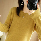 Women's Crew Neck Sweater – Lightweight Long Sleeve Knit Sweater
