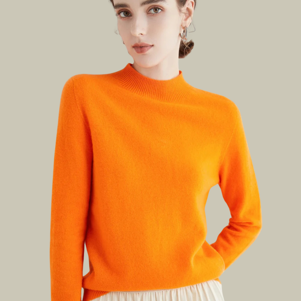Women's Fitted Turtleneck Sweater – Roll Neck Winter Sweater