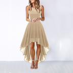 Women's Wedding Guest High-Low Dress – Flowy Asymmetrical Occasion Dress