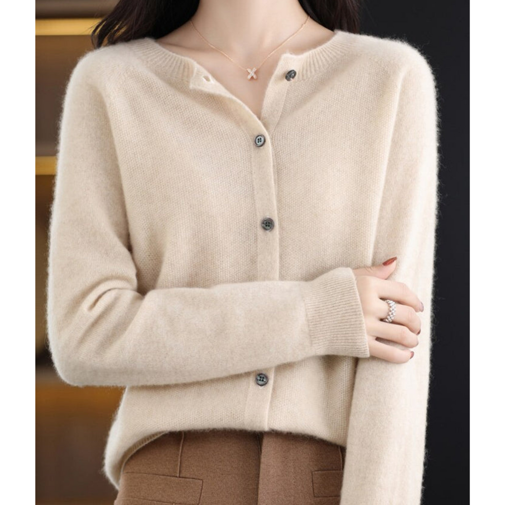 Women's Classic Knit Cardigan – Button Front Long Sleeve Cardigan
