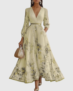 Women's Wedding Guest Pleated Midi Dress – Sleeveless Floral Occasion Dress