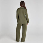 Women's Relaxed Co-Ord Set – Wide Leg Lounge Outfit