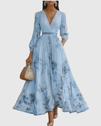 Women's Wedding Guest Pleated Midi Dress – Sleeveless Floral Occasion Dress