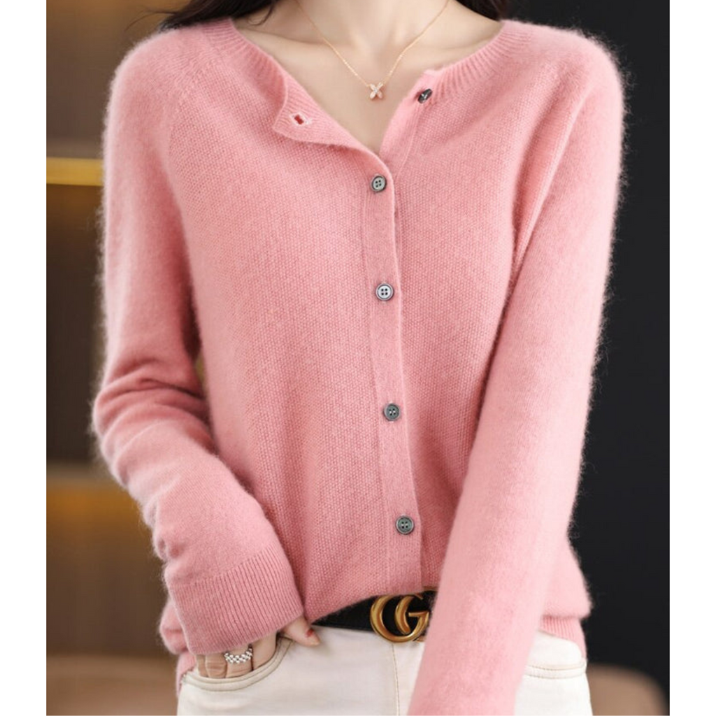 Women's Classic Knit Cardigan – Button Front Long Sleeve Cardigan