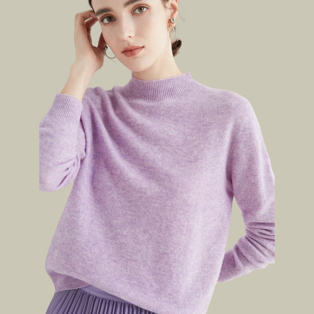 Women's Fitted Turtleneck Sweater – Roll Neck Winter Sweater