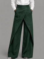 Women's Asymmetrical Pants – Wrap Front Palazzo Pants