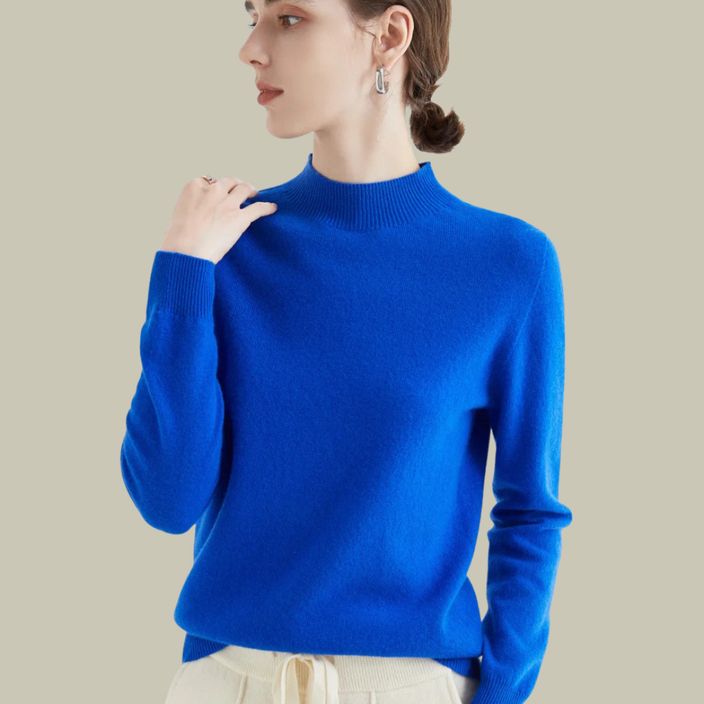 Women's Fitted Turtleneck Sweater – Roll Neck Winter Sweater