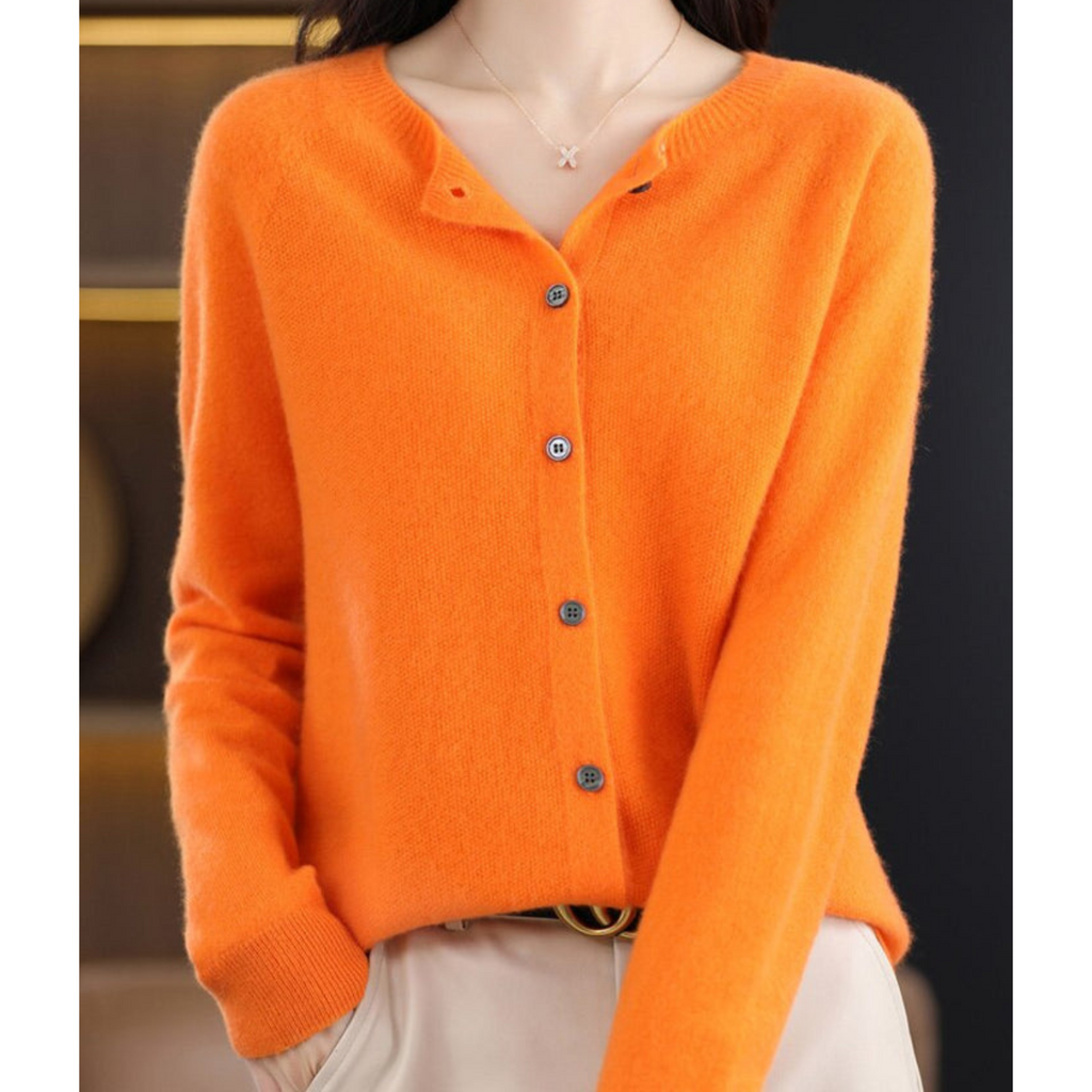 Women's Classic Knit Cardigan – Button Front Long Sleeve Cardigan