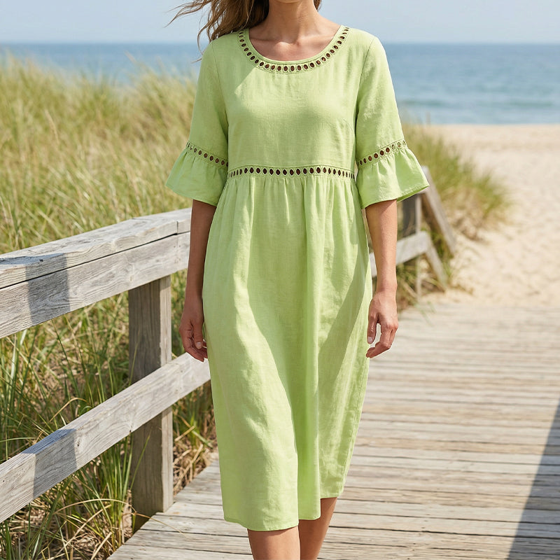 Women's Flowy Midi Dress – Figure-Flattering Day-to-Night Dress