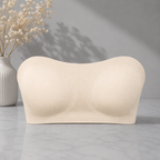 Women's Strapless Wireless Bra – Crossover Side Closure Support Bra