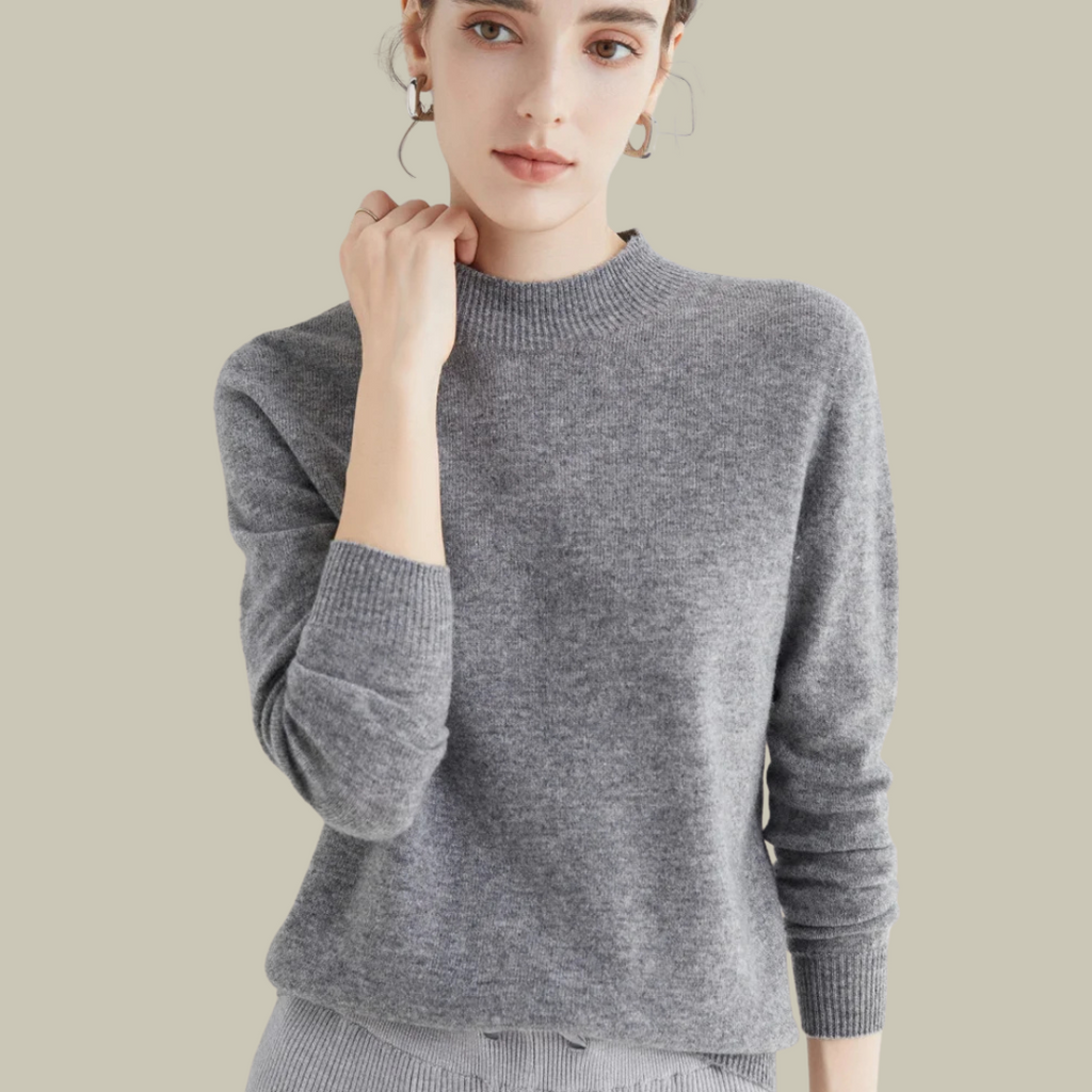 Women's Fitted Turtleneck Sweater – Roll Neck Winter Sweater