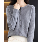 Women's Classic Knit Cardigan – Button Front Long Sleeve Cardigan
