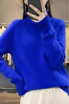 Women's Roll Neck Sweater – High Neck Long Sleeve Knit Pullover