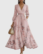 Women's Wedding Guest Pleated Midi Dress – Sleeveless Floral Occasion Dress