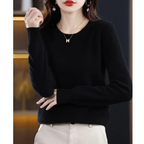 Women's Classic Crew Neck Sweater – Soft Long Sleeve Knit Pullover