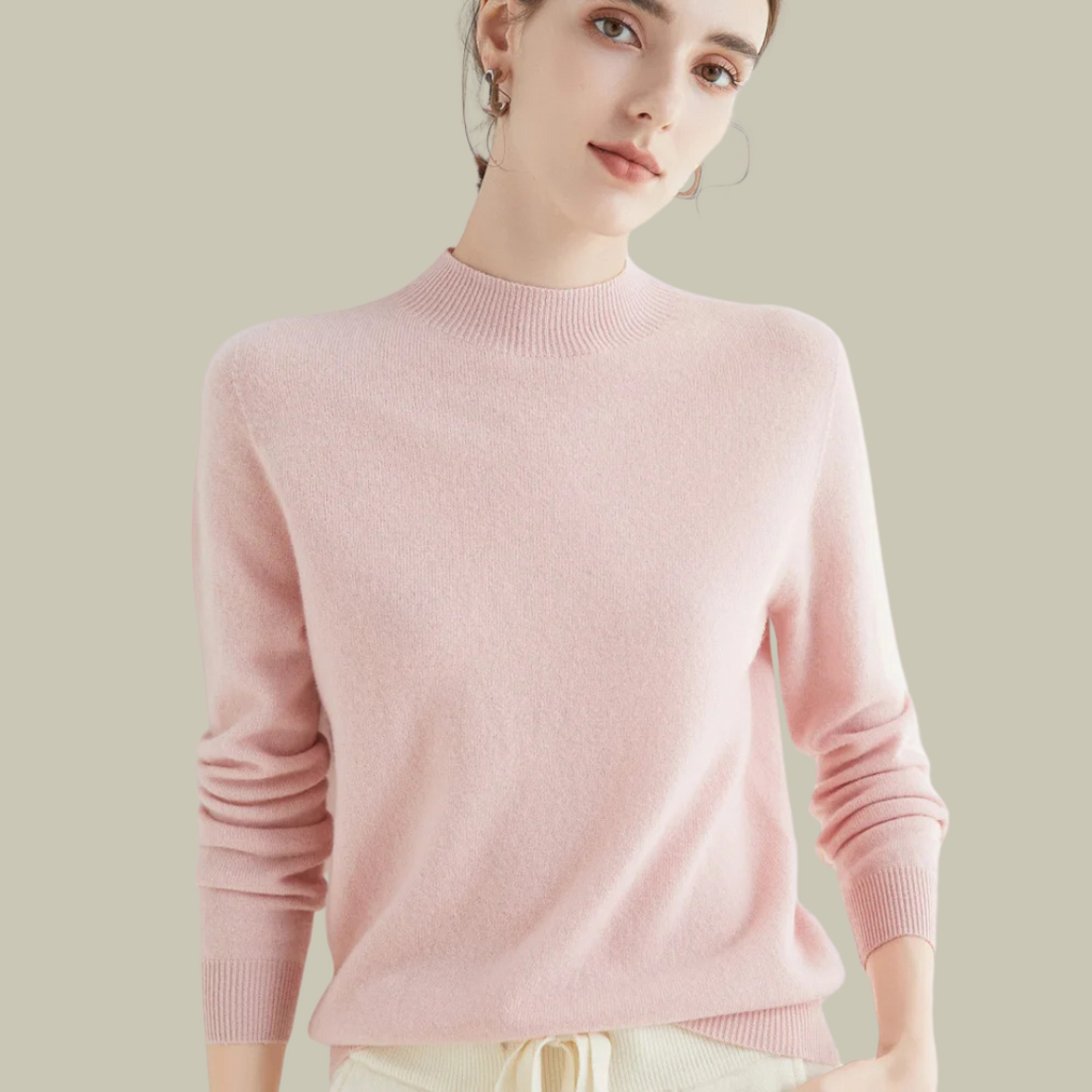 Women's Fitted Turtleneck Sweater – Roll Neck Winter Sweater