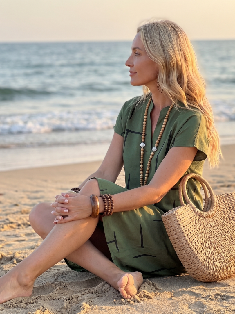 Women's Printed Day Dress – Relaxed Flowy Everyday Dress