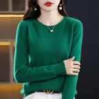 Women's Classic Crew Neck Sweater – Soft Long Sleeve Knit Pullover