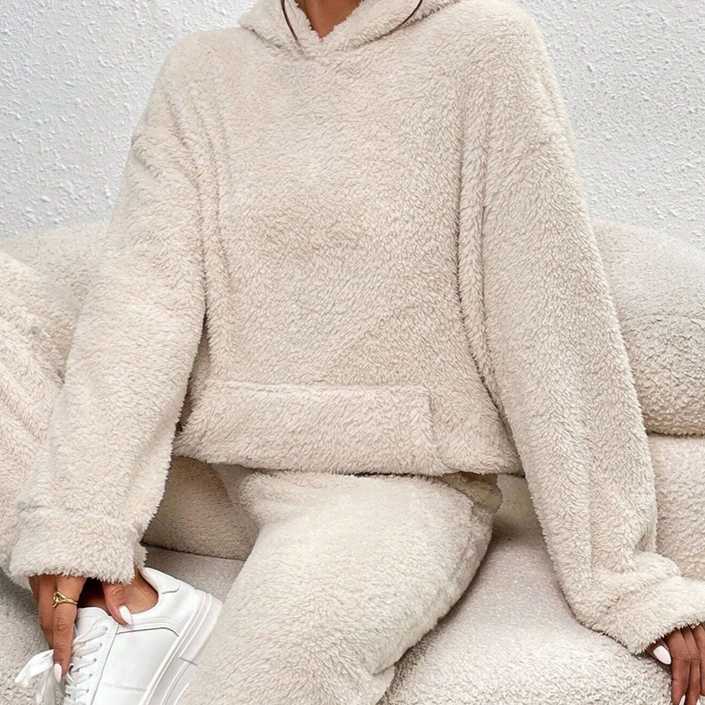 Women's Hooded Teddy Set – Plush Fleece Lounge Suit