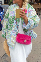 Women's Floral Cardigan – Open Front Pocket Long Sleeve Cardigan