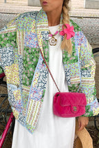 Women's Floral Cardigan – Open Front Pocket Long Sleeve Cardigan