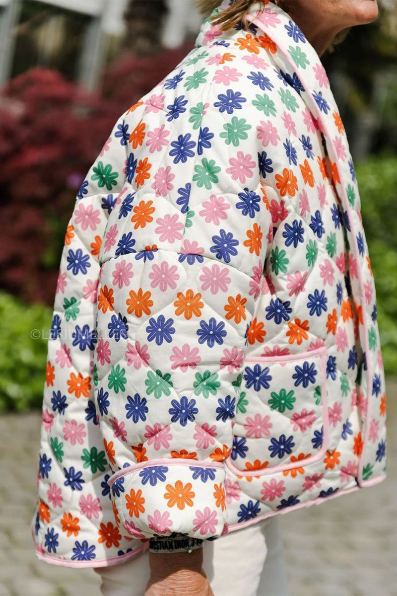 Women's Floral Cardigan – Open Front Pocket Long Sleeve Cardigan