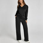 Women's Relaxed Co-Ord Set – Wide Leg Lounge Outfit