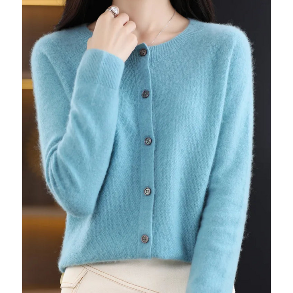 Women's Classic Knit Cardigan – Button Front Long Sleeve Cardigan