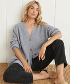 Women's Classic V-Neck Cardigan – Soft Button Front Knit Cardigan