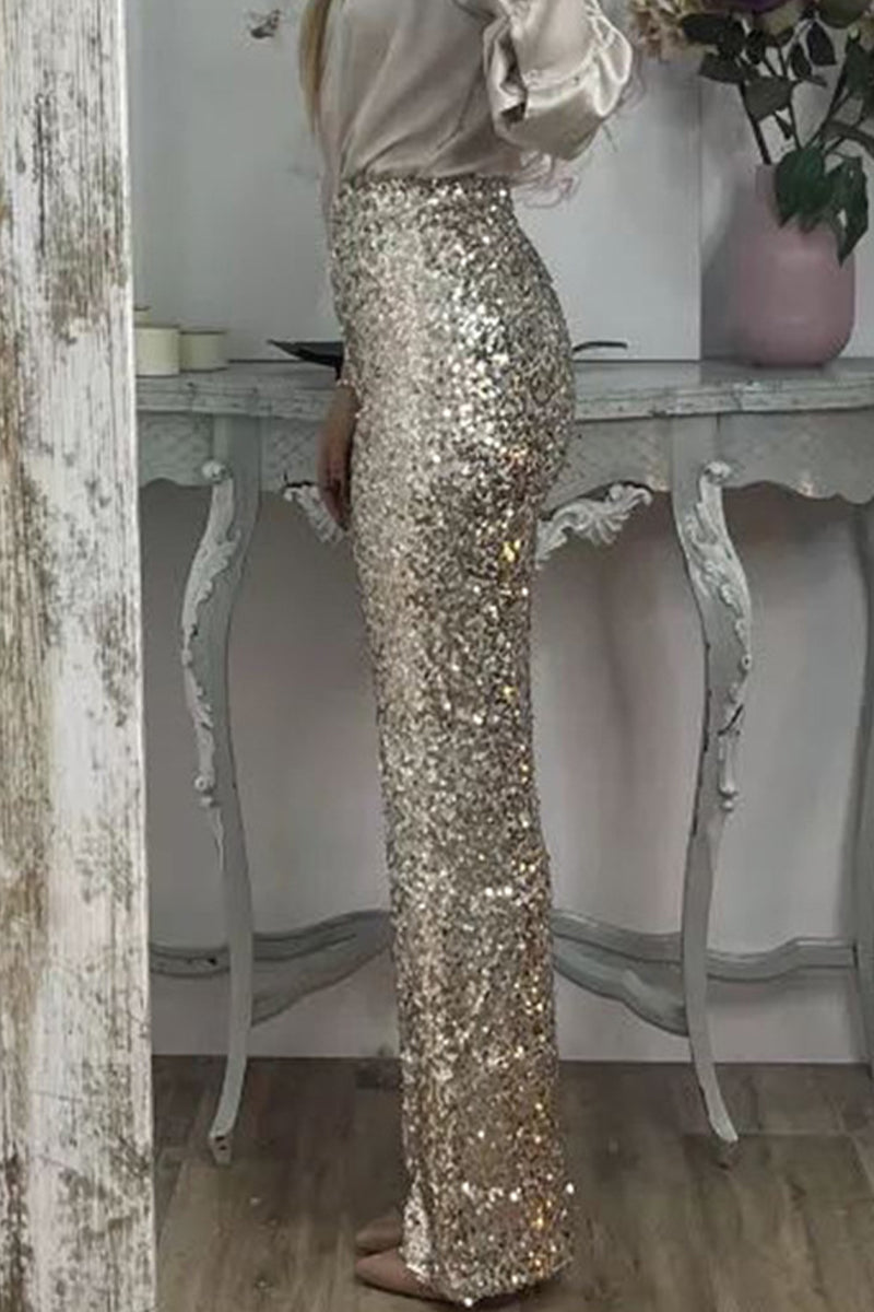 Women's Sequin Pants – Sparkly Evening Pants