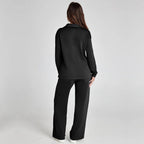 Women's Relaxed Co-Ord Set – Wide Leg Lounge Outfit