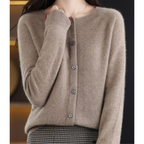 Women's Classic Knit Cardigan – Button Front Long Sleeve Cardigan