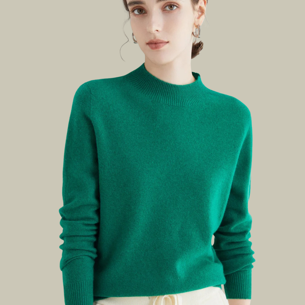 Women's Fitted Turtleneck Sweater – Roll Neck Winter Sweater