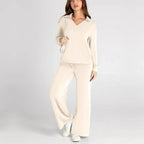 Women's Relaxed Co-Ord Set – Wide Leg Lounge Outfit
