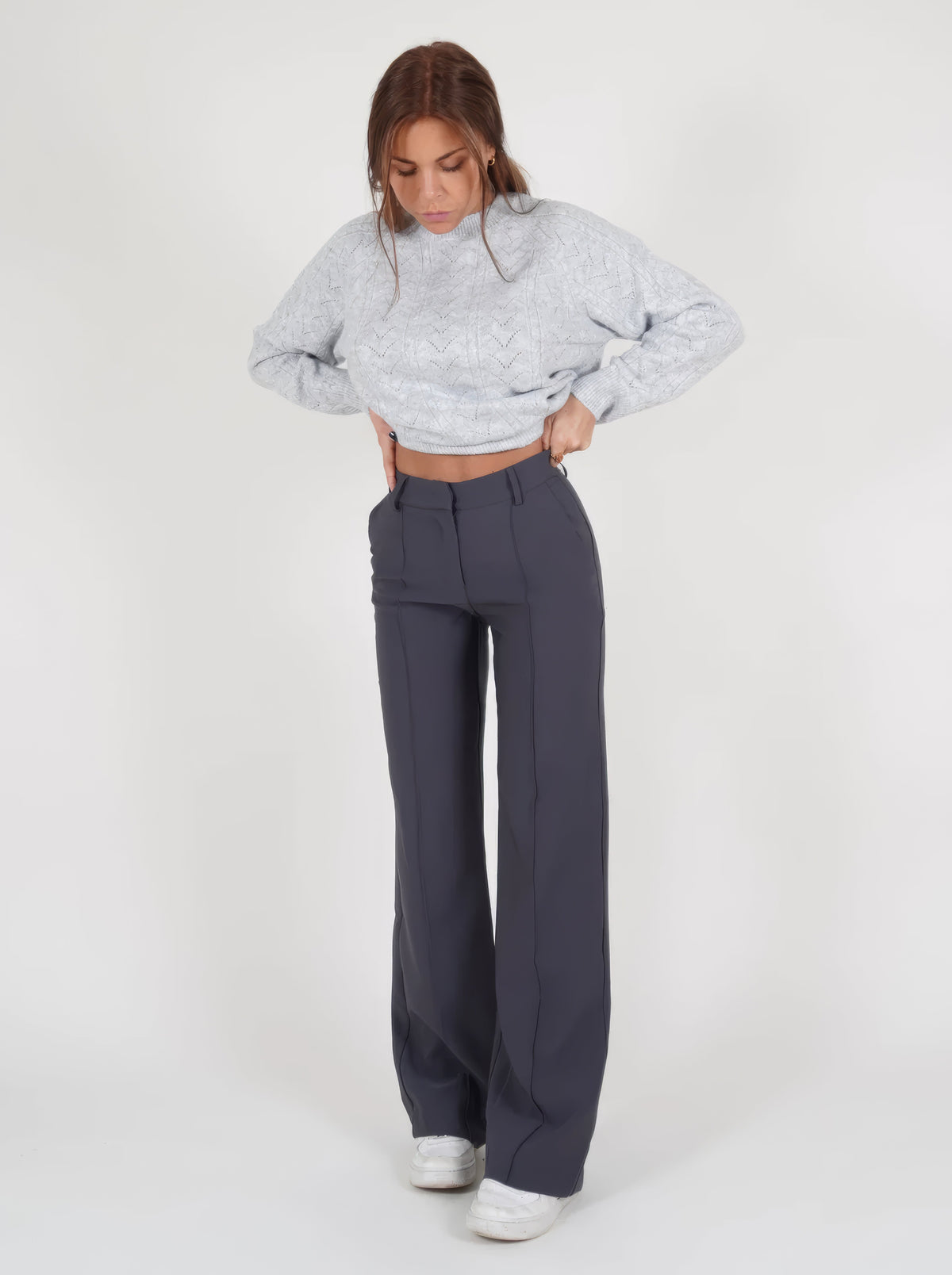 Women's Tailored High Waist Pants – Classic Straight Leg Trousers