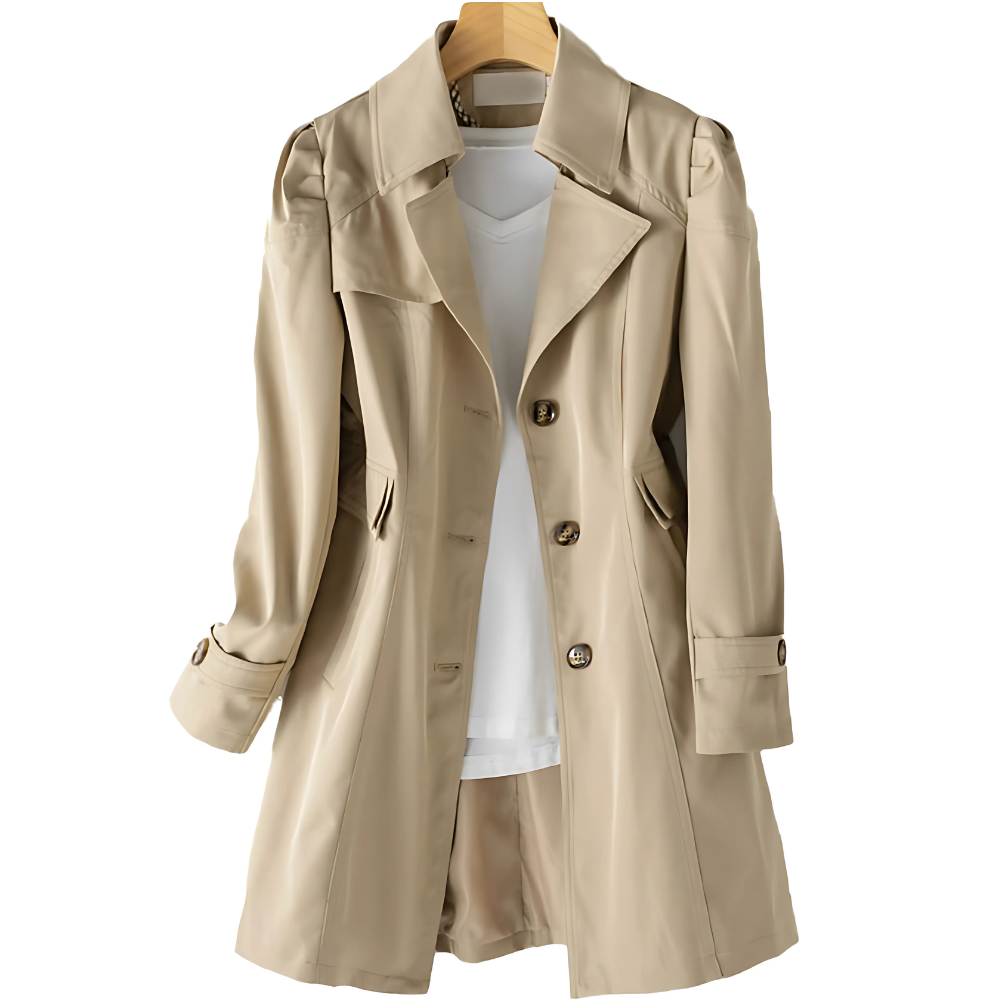 Women's Tailored Trench Coat – Classic Longline Lapel Coat