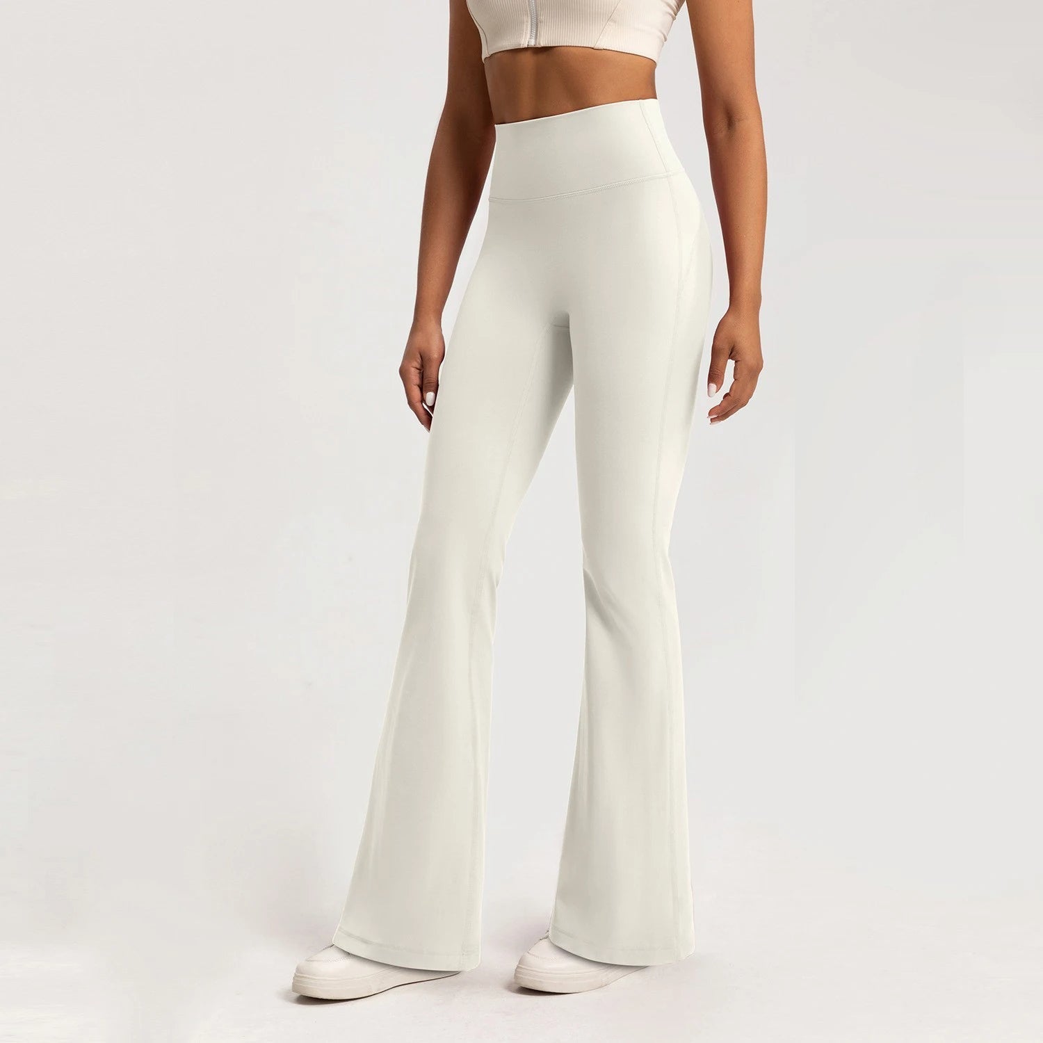 Women's High Waist Flare Leggings – Crossover Waist Workout Yoga Pants